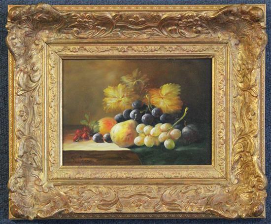 R. Casper Still lifes of fruit, largest 7.5 x 15.5in.